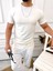 T-Shirt Slim Fit T-Shirt Dar Kesim Kadife T-Shirt 2
