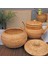 Kapaklı Rattan Yuvarlak Sepet, Kapaklı Rattan Saklama Sepeti, Masa Rafı Için Ekmek Yemek Sepeti Meyve Aperatifleri Sepeti (Yurt Dışından) 4