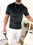 T-Shirt Slim Fit T-Shirt Dar Kesim Kadife T-Shirt 2