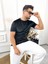 T-Shirt Slim Fit T-Shirt Dar Kesim Kadife T-Shirt 4