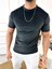 T-Shirt Slim Fit T-Shirt Dar Kesim Kadife T-Shirt 5