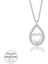 Swarovski Taşlı Gümüş Damla Kalp Bayan Kolye 1