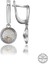 Swarovski Crystal Taşlı Gümüş Beyaz Sallantılı Kadın Küpe 1
