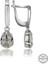 Swarovski Crystal Taşlı Gümüş Damla Sallantılı Kadın Küpe 1