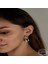 Swarovski Crystal Taşlı Gümüş Beyaz Damla Sallantılı Kadın Küpe 2