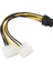 18 cm 8pin Çift 4pin Ekran Kartı Güç Kablosu Y Şekli 8 Pin Pcı Express Çift 4 Pin Molex Grafik Kartı Güç Kablosu (Yurt Dışından) 1