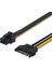 Madencilik Yükseltici Kart Için Ult-Best Sata Kablosu Sata 15PIN 6 Pin Pcı-Express Grafik Güç Konektörü Besleme Kablosu Adaptörü 20 cm (Yurt Dışından) 1