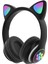 Kablosuz Bluetooth Kulaklık Kulaklık LED Işık Up Kedi Kulakları Sevimli Kedi Paws Moda (Yurt Dışından) 1