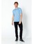 Erkek Fit Extra Rahat Polo Yaka Yarım Fermuarlı Sade T-Shirt 1
