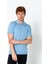Erkek Fit Extra Rahat Polo Yaka Yarım Fermuarlı Sade T-Shirt 2