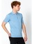 Erkek Fit Extra Rahat Polo Yaka Yarım Fermuarlı Sade T-Shirt 4
