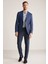 Keten-Ipek Karışım Lacivert Yazlık Blazer Ceket 2