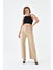 Ftz Women Kadın Deri Pantolon Beige 4