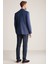 Keten-Ipek Karışım Lacivert Yazlık Blazer Ceket 5
