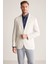 Saf Keten Kırık Beyaz Yazlık Blazer Ceket 1