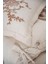 Libera Battal Boy Nevresim Takımı %100 Organik Pamuk Keten Süzene Nakışlı Krem-Terra 240X220 cm 4