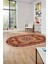 Modern Klasik Dijital Kaymaz Taban Yıkanabilir Oval Yolluk Salon Halısı, O-Klasik-17-Bordo, 4