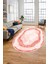 Baskılı Kaymaz Yıkanabilir Çerçeveli Klasik Desen Oval Mutfak Salon Halısı, O-Klasik-01-Kırmızı, 5