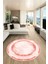 Baskılı Kaymaz Yıkanabilir Çerçeveli Klasik Desen Yuvarlak Mutfak Salon Halısı, Y-Klasik-01-Kırmızı, 2