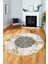 Şık Tasarım Klasik Dijital Kaymaz Taban Yıkanabilir Yuvarlak Salon Halısı, Y-Klasik-19-Kahve, 2