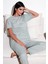 Regular Fit Bisiklet Yaka Kısa Kollu Pijama Takımı Bayan Pijama Takımı 65790130 2
