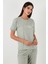 Regular Fit Bisiklet Yaka Kısa Kollu Pijama Takımı Bayan Pijama Takımı 65790130 5