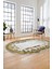 Baskılı Kaymaz Yıkanabilir Renkli Klasik Desen Oval Yolluk Salon Halısı, O-Klasik-08-Kahve, 1