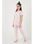 % 100 Pamuk Bisiklet Yaka Kısa Kollu Pijama Takımı Kız Çocuk Pijama Takımı 6651002 3