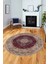 Baskılı Kaymaz Yıkanabilir Göbekli Klasik Desen Yuvarlak Salon Halısı, Y-Klasik-07-Bordo, 5