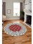 Baskılı Kaymaz Yıkanabilir Klasik Desen Yuvarlak Mutfak Salon Halısı, Y-Klasik-04-Bordo, 1
