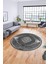 Baskılı Kaymaz Yıkanabilir Çerçeveli Klasik Desen Yuvarlak Mutfak Salon Halısı, Y-Klasik-05-Antrast, 4