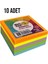 50X50 250 Yaprak 5 Renk Rainbow Yapışkanlı Not Kağıdı 10 Adet 4