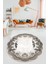 Baskılı Kaymaz Yıkanabilir Renkli Klasik Desen Yuvarlak Salon Halısı, Y-Klasik-08-Vizon, 3