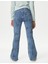 Kelebek Desenli Flared Fit Jean Pantolon (6-16 Yaş) 4