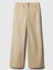 Kadın Bej High Rise Wide-Leg Crop Jean Pantolon 5