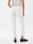 Kadın Beyaz High Rise Cheeky Straight Jean Pantolon 3