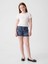 Kız Çocuk Koyu Mavi Low Rise Denim Şort 1