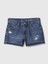 Kız Çocuk Koyu Mavi Low Rise Denim Şort 5