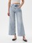 Kadın Açık Mavi High Rise Stride Wide-Leg Ankle Jean Pantolon 2