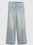 Kız Çocuk Açık Mavi High Rise Wide-Leg Ankle Jean Pantolon 1