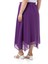 Büyük Beden Asimetrik Kesim Astarlı Mor Şifon Etek 3