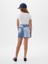 Kız Çocuk Mavi High Rise Patchwork Denim Etek 2