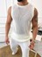 T-Shirt Nefes Alabilen Terletmez Pamuklu Fileli T-Shirt Oversize T-Shirt Sıfır Kol T-Shirt 1