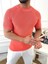 Örme Triko T-Shirt Kısa Kollu Triko Slim Fit Dar Kesim T-Shirt 1