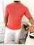 Örme Triko T-Shirt Kısa Kollu Triko Slim Fit Dar Kesim T-Shirt 3