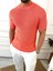 Örme Triko T-Shirt Kısa Kollu Triko Slim Fit Dar Kesim T-Shirt 4