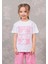 Pembe Stay Positive Baskılı T-Shirt 1