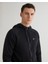 Erkek Siyah Regular Fit Fermuarlı Logolu Sweatshirt 2524134T.5 4