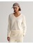Kadın Krem Regular Fit V Yaka Kazak 4803187.130 1