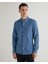 Erkek Mavi Slim Fit Düğmeli Yaka Gömlek 3230179.980 1